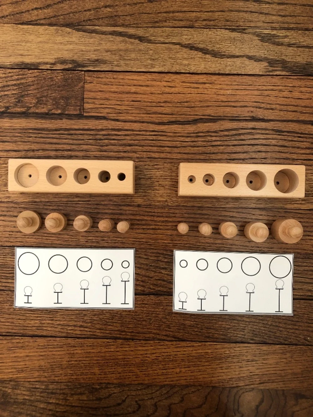 Montessori Knobbed Cylinder Blocks 4-piece Set by CANMOM